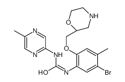 1-[5-bromo-4-methyl-2-[[(2S)-morpholin-2-yl]methoxy]phenyl]-3-(5-methylpyrazin-2-yl)urea