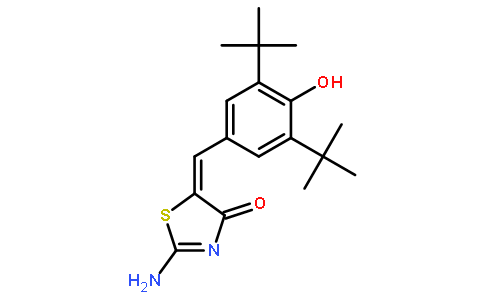 (5Z)-2-氨基-5-[(4-羟基-3,5-二叔丁基苯基)亚甲基]-1,3-噻唑-4-酮