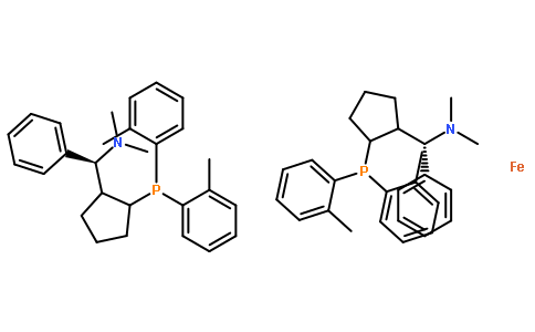 (S,S)-(-)-2,2'-Bis[(R)-(N,N-dimethylamino)(phenyl)methyl]-1,1'-bis(di(2-methylphenyl)phosphino)ferrocene, min. 97%