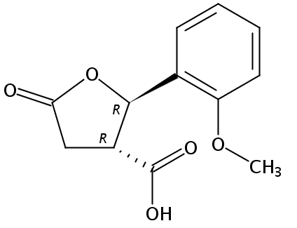 反式-2-(2-甲氧基苯基)-5-氧代四氢呋喃-3-羧酸