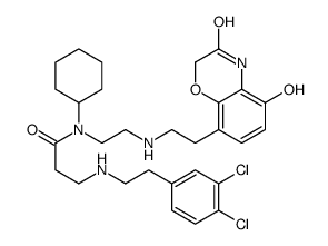 N-Cyclohexyl-N3-[2-(3,4-dichlorophenyl)ethyl]-N-(2-{[2-(5-hydroxy-3-oxo-3,4-dihydro-2H-1,4-benzoxazin-8-yl)ethyl]amino}ethyl)-β-alaninamide