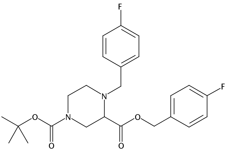 4-(4-氟-苄基)-哌嗪-1,3-二羧酸 1-叔丁酯 3-(4-氟-苄基)酯