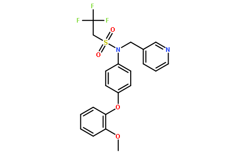 2,2,2-三氟-N-[4-(2-甲氧基苯氧基)苯基]-N-(3-吡啶基甲基)-乙磺酰胺