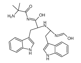 2-amino-N-[(2R)-1-[[(1R)-1-formamido-2-(1H-indol-3-yl)ethyl]amino]-3-(1H-indol-3-yl)-1-oxopropan-2-yl]-2-methylpropanamide
