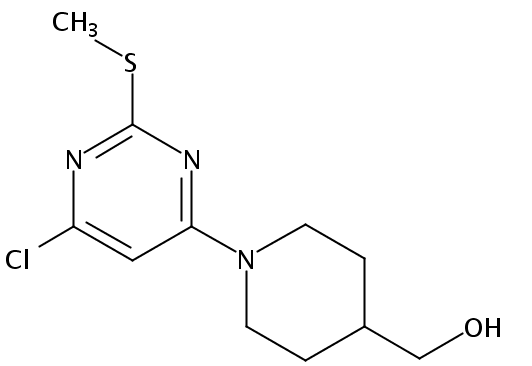 (1-(6-Chloro-2-(methylthio)pyrimidin-4-yl)piperidin-4-yl)methanol