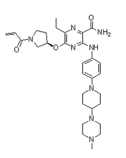 6-乙基-3-[[4-[4-(4-甲基-1-哌嗪基)-1-哌啶基]苯基]氨基]-5-[[(3R)-1-(1-氧代-2-丙烯-1-基)-3-吡咯烷基]氧基]-2-吡嗪甲酰胺