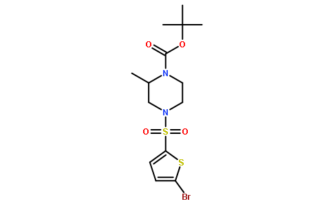 4-((5-溴噻吩-2-基)磺酰基)-2-甲基哌嗪-1-羧酸叔丁酯