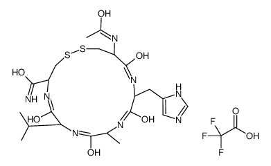 (4R,7S,10S,13S,16R)-16-acetamido-13-(1H-imidazol-5-ylmethyl)-10-methyl-6,9,12,15-tetraoxo-7-propan-2-yl-1,2-dithia-5,8,11,14-tetrazacycloheptadecane-4-carboxamide,2,2,2-trifluoroacetic acid