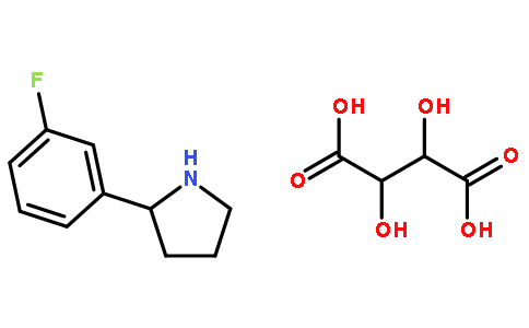 (S)-2-(3-氟苯基)吡咯烷-D-酒石酸盐
