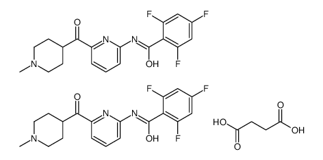 2,4,6-三氟-N-[6-[(1-甲基-4-哌啶基)羰基]-2-吡啶基]苯甲酰胺琥珀酸盐（琥珀酸拉斯米迪坦）
