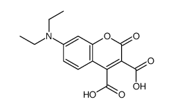 7-(diethylamino)-2-oxochromene-3,4-dicarboxylic acid
