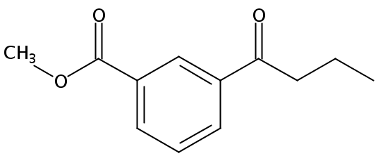 • Benzoic acid, 3-(1-oxobutyl)-, methyl ester