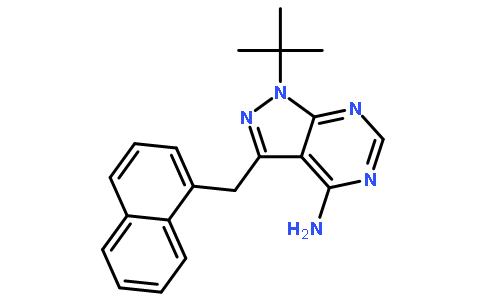 4-氨基1-叔丁基-3-(1'-萘甲基)吡唑并[3,4-D]嘧啶