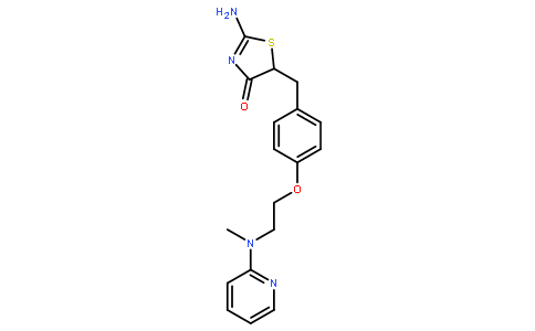 2-氨基-5-[[4-[2-(甲基-2-吡啶基氨基)乙氧基]苯]甲基]-4(5H)-噻唑酮