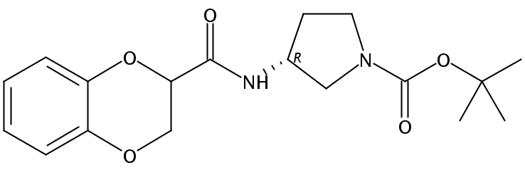 tert-Butyl 3-((R)-2,3-dihydrobenzo[b][1,4]dioxine-2-carboxamido)pyrrolidine-1-carboxylate