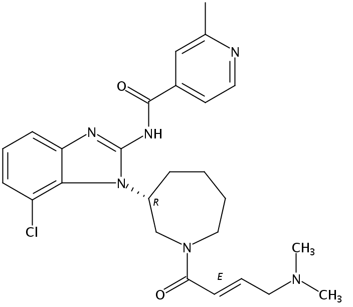 N-[7-氯-1-[(3R)-1-[(2E)-4-(二甲基氨基)-1-氧代-2-丁烯-1-基]六氢-1H-氮杂革-3-基]-1H-苯并咪唑-2-基]-2-甲基-4-吡啶羧酰胺