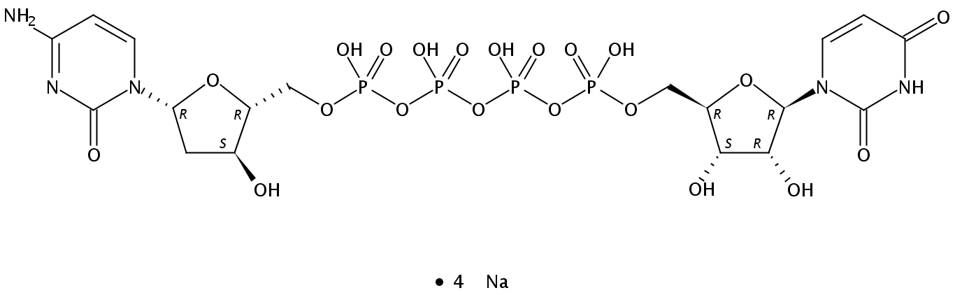 tetrasodium,[[(2R,3S,5R)-5-(4-amino-2-oxo-pyrimidin-1-yl)-3-hydro xy-tetrahydrofuran-2-yl]methoxy-oxido-phosphoryl] [[[(2R,3S,4R,5R )-5-(2,4-dioxopyrimidin-1-yl)-3,4-dihydroxy-tetrahydrofuran-2-yl] methoxy-oxido-phosphoryl]oxy-oxido-phos