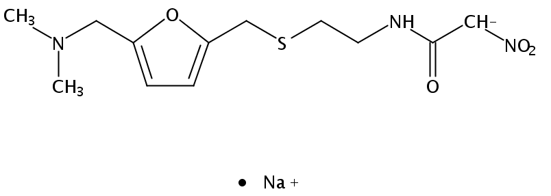 钠盐N-[2-[5-(二甲氨基甲基)-2-糠基硫代]乙基]-2-硝基-乙酰胺