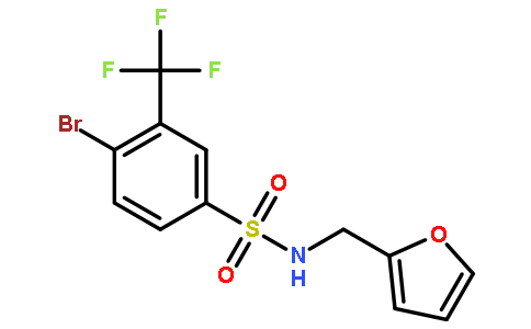 N-(呋喃-2-甲基)4-溴-3-三氟甲基苯磺酰胺