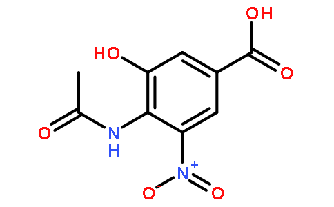 4-乙酰氨基-3-羟基-5-硝基苯甲酸