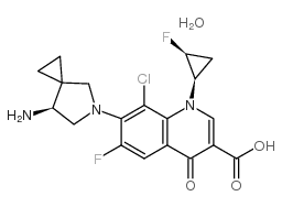 7-[(7S)-7-氨基-5-氮杂螺[2.4]庚烷-5-基]-8-氯-6-氟-1-[(1R,2S)-2-氟环丙基]-1,4-二氢-4-氧代喹啉-3-羧酸水合物