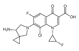 7-[(7S)-7-氨基-5-氮杂螺[2.4]庚烷-5-基]-8-氯-6-氟-1-[(1S,2R)-2-氟环丙基]-1,4-二氢-4-氧代-3-喹啉甲酸