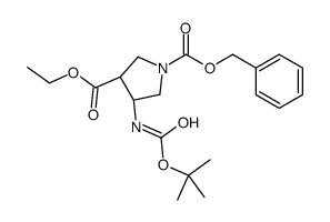 (3S,4r)-1-苄基-3-乙基 4-((叔丁氧基羰基)氨基)吡咯烷-1,3-二羧酸