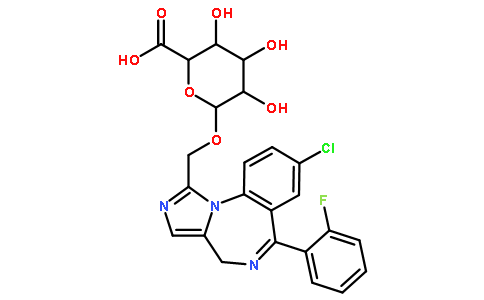 [8-氯-6-(2-氟苯基)-4H-咪唑并[1,5-a][1,4]苯并二氮卓-1-基]甲基β-D-吡喃葡萄糖苷糖酮酸