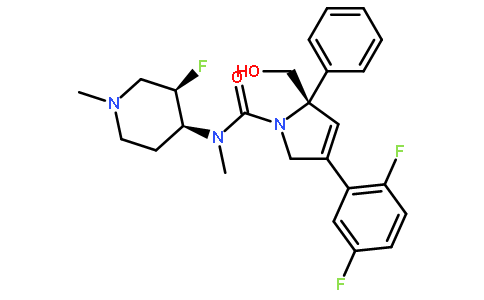 (2S)-4-(2,5-二氟苯基)-N-[(3R,4S)-3-氟-1-甲基-4-哌啶基]-2,5-二氢-2-羟基甲基-N-甲基-2-苯基-1H-吡咯-1-羧胺