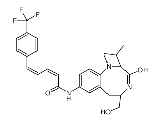 (2E,4E)-N-[(2S,5S)-5-(hydroxymethyl)-1-methyl-3-oxo-2-propan-2-yl-2,4,5,6-tetrahydro-1,4-benzodiazocin-8-yl]-5-[4-(trifluoromethyl)phenyl]penta-2,4-dienamide