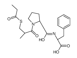 (2S)-2-[[(2S)-1-(2-methyl-3-propanoylsulfanylpropanoyl)pyrrolidine-2-carbonyl]amino]-3-phenylpropanoic acid