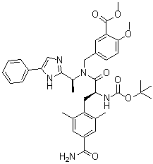 5-[[[(2S)-3-[4-(氨基羰基)-2,6-二甲基苯基]-2-[[叔丁氧羰基]氨基]-1-氧代丙基][(1S)-1-(5-苯基-1H-咪唑-2-基)乙基]氨基]甲基]-2-甲氧基苯甲酸甲酯