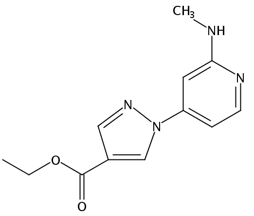 ethyl 1-(2-(methylamino)pyridin-4-yl)-1H-pyrazole-4-carboxylate