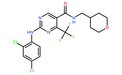 2-(2,4-二氯苯基氨基)-4-三氟甲基嘧啶-5-羧酸[(四氢吡喃-4-基)甲基]酰胺