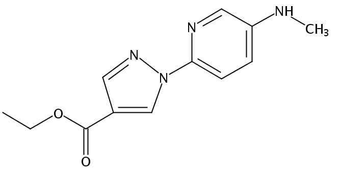 ethyl 1-(5-(methylamino)pyridin-2-yl)-1H-pyrazole-4-carboxylate