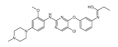 N-[3-[5-chloro-2-[2-methoxy-4-(4-methylpiperazin-1-yl)anilino]pyrimidin-4-yl]oxyphenyl]propanamide