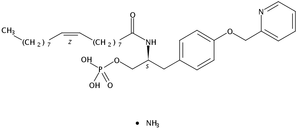 (S)-phosphoric acid mono-{2-octadec-9-enoylamino-3-[4-(pyridin-2-ylmethoxy)-phenyl]-propyl} ester (ammonium salt)