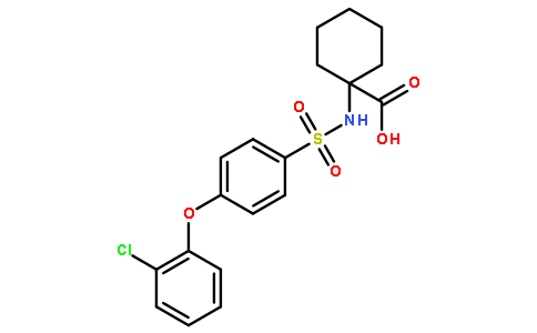 1-({[4-(2-Chlorophenoxy)phenyl]sulfonyl}amino)cyclohexanecarboxyl ic acid