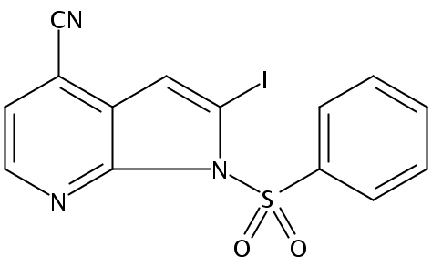 2-Iodo-1-(phenylsulfonyl)-1H-pyrrolo[2,3-b]pyridine-4-carbonitrile