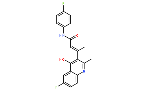 (E)-3-(6-氟-4-羟基-2-甲基喹啉-3-基)-N-(4-氟苯基)2-丁酰胺