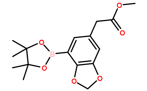 2,3-亚甲基二氧代-5-(甲氧基羰基)甲基苯硼酸频那醇酯