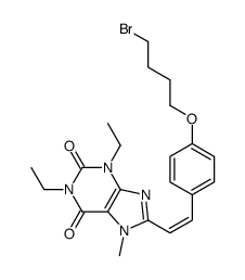(E)-8-(4-(4-溴丁氧基)苯乙烯基)-1,3-二乙基-7-甲基黄嘌呤