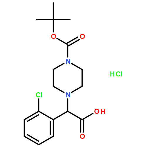 4-[羧基-(2-氯苯基)-甲基]-哌嗪-1-羧酸叔丁酯盐酸盐
