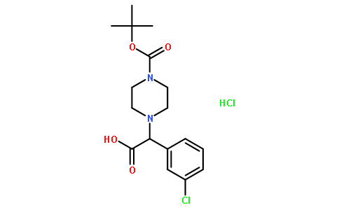 4-[羧基-(3-氯苯基)-甲基]-哌嗪-1-羧酸叔丁酯盐酸盐