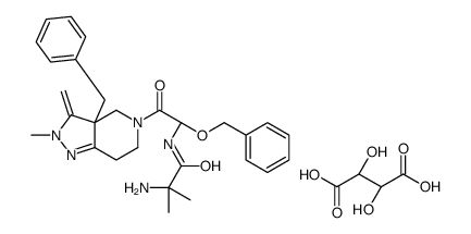 (2R,3R)-2,3-Dihydroxysuccinic acid - N-{2-[(3aS)-3a-benzyl-2-meth yl-3-methylene-2,3,3a,4,6,7-hexahydro-5H-pyrazolo[4,3-c]pyridin-5 -yl]-1-(benzyloxy)-2-oxoethyl}-2-methylalaninamide (1:1)