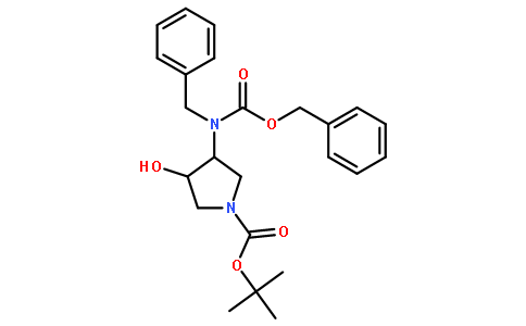 (3S,4s)-3-(苄基((苄氧基)羰基)氨基)-4-羟基吡咯烷-1-羧酸叔丁酯