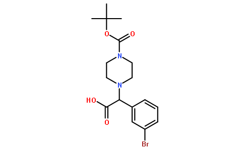 2-(4-Boc-哌嗪)-2-(3-溴苯基)乙酸