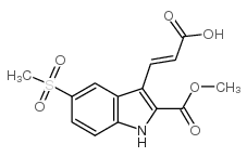 3-(2-羧基-乙烯基)-5-甲烷磺酰基-1H-吲哚-2-羧酸甲酯