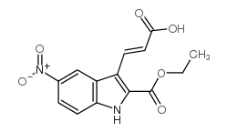 3-(2-羧基-乙烯基)-5-硝基-1H-吲哚-2-羧酸乙酯