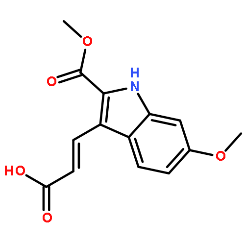 3-(2-羧基-乙烯基)-6-甲氧基-1H-吲哚-2-羧酸甲酯